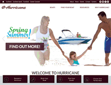 Tablet Screenshot of hurricaneboats.com